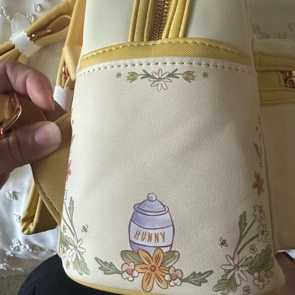 Loungefly Disney Winnie the Pooh Cream and Yellow Kids Backpack - Picture 6 of 7